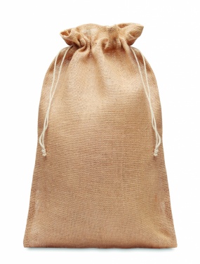Logo trade promotional gift photo of: Large jute gift bag 30x47 cm