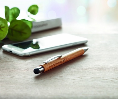 Logotrade business gifts photo of: Bamboo ballpoint pen with blue ink