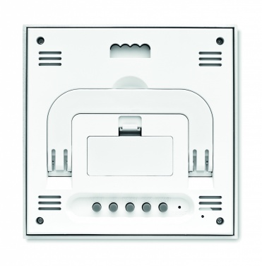 Logo trade promotional gifts picture of: Weather station bamboo front TURKU