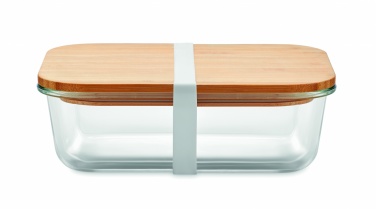 Logo trade promotional product photo of: Glass lunchbox with bamboo lid