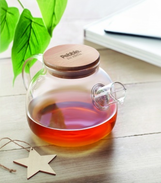 Logo trade promotional merchandise image of: Teapot borosilicate glass 850ml