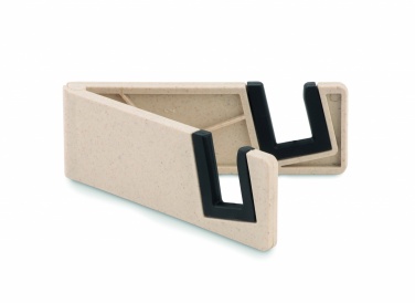Logo trade promotional gifts image of: Phone holder bamboo fibre/PP