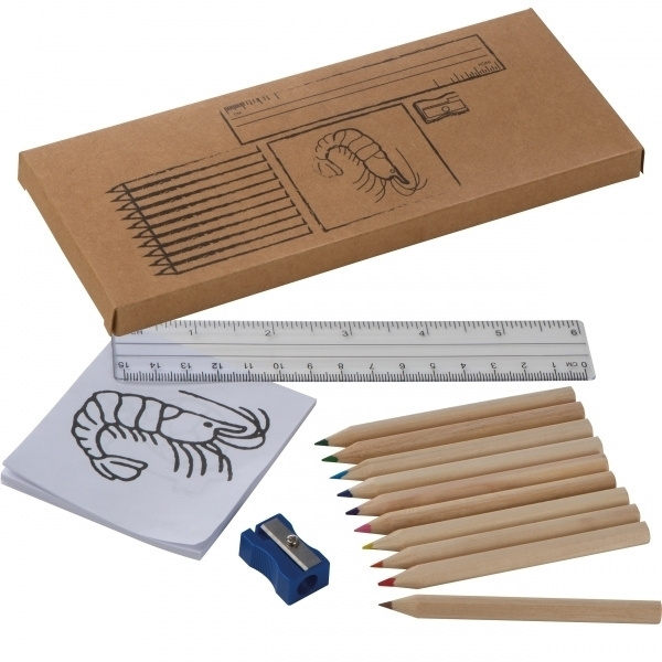 Logo trade promotional items image of: Drawing set for kids LITTLE PICASSO