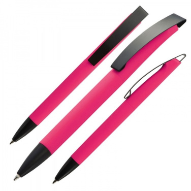 Logotrade promotional products photo of: Metal ballpen soft touch BRESCIA