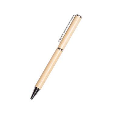 Logo trade promotional merchandise photo of: Wooden ballpen HEYWOOD
