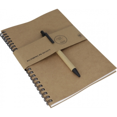 Logo trade business gifts image of: A5 ECO Notepad KENTWOOD