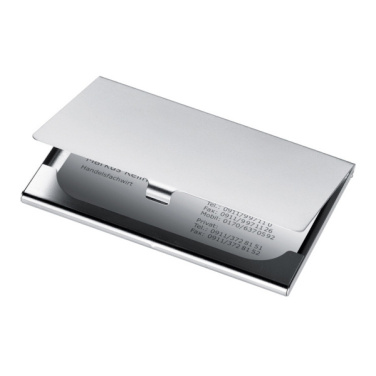 Logo trade promotional items image of: Metal business card holder CORNWALL