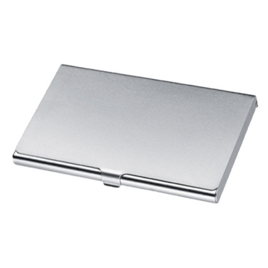 Logo trade promotional giveaways image of: Metal business card holder CORNWALL
