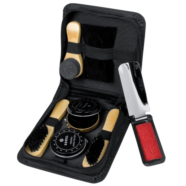 Logo trade advertising products image of: Shoe polish set CANNES