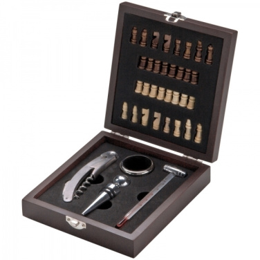 Logo trade promotional giveaway photo of: Chess wine set SAN GIMIGNANO