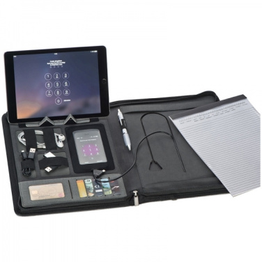 Logo trade promotional gift photo of: A4 folder with power bank Elda
