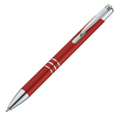 Logo trade business gifts image of: Metal ballpen ASCOT