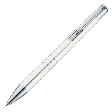 Logo trade promotional merchandise image of: Metal ballpen ASCOT