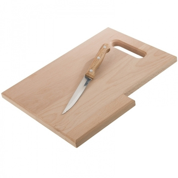 Logotrade advertising products photo of: Wooden board with knife LIZZANO