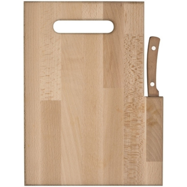 Logo trade promotional giveaways picture of: Wooden board with knife LIZZANO