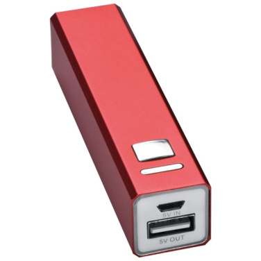 Logo trade advertising products image of: Metal power bank PORT HOPE 2200mAh