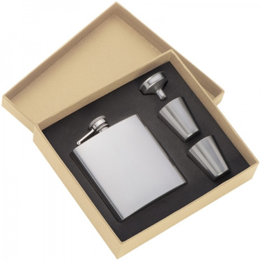 Logo trade corporate gifts picture of: Hip flask with 2 shot glasses SANDVIKEN 170 ml