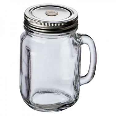 Logotrade corporate gifts photo of: Drinking glass with handle and lid TREVISO 450 ml