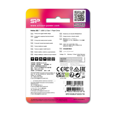 Logo trade promotional item photo of: Pendrive Silicon Power HELIOS 202, 3.2 Gen 1, 32GB