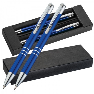 Logo trade corporate gifts picture of: Metal writing set CLAREMONT