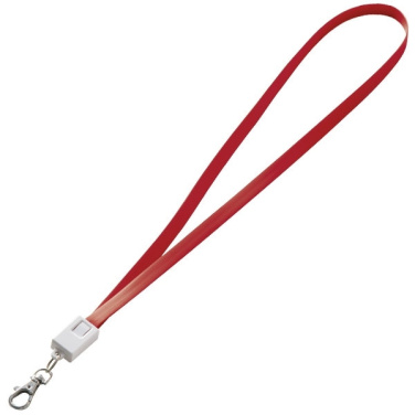 Logotrade promotional product picture of: Lanyard with usb cable LE PORT