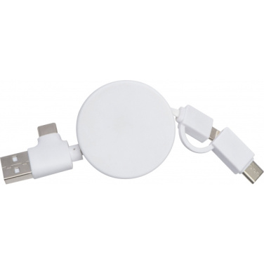 Logotrade promotional giveaway picture of: Bamboo charging cable GRONINGEN