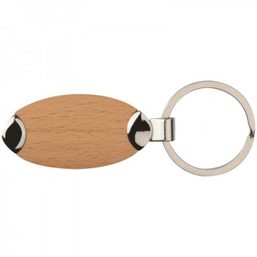 Logo trade promotional merchandise picture of: Wooden keyring BALTRUM