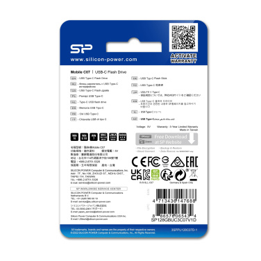 Logo trade promotional merchandise picture of: PENDRIVE SILICON POWER MOBILE - C07 3.2 32GB