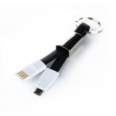 Logotrade promotional gift picture of: Data transfer cable and keyring