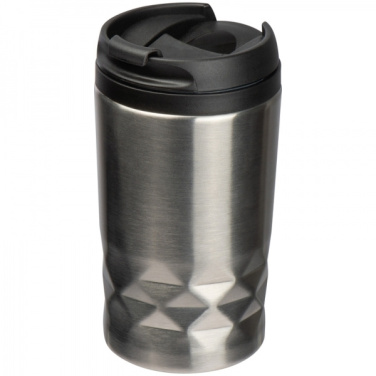Logotrade promotional item picture of: Stainless steel mug with lid ROMA 250 ml