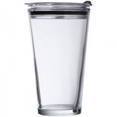 Logotrade promotional merchandise photo of: Glass mug with lid WATTENSCHEID 400 ml