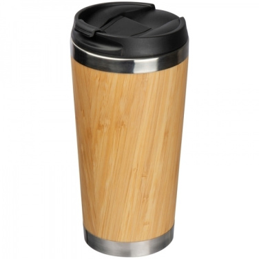 Logo trade corporate gifts picture of: Stainless steel mug BAMBOOGARDEN 400 ml