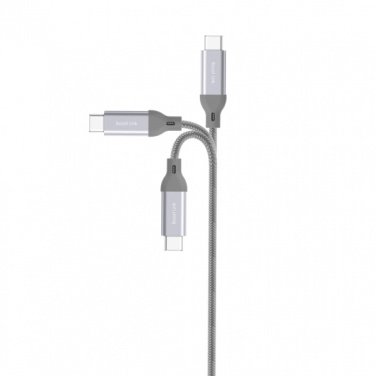 Logo trade advertising products image of: Nylon data transfer cable LK30 Type - C Quick Charge 3.0