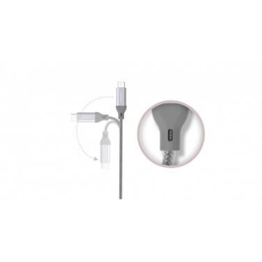 Logotrade corporate gift picture of: Nylon data transfer cable LK30 Type - C Quick Charge 3.0