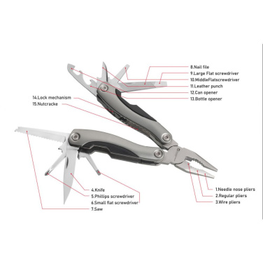 Logo trade promotional merchandise image of: Multitool ARMADOR NEW Schwarzwolf
