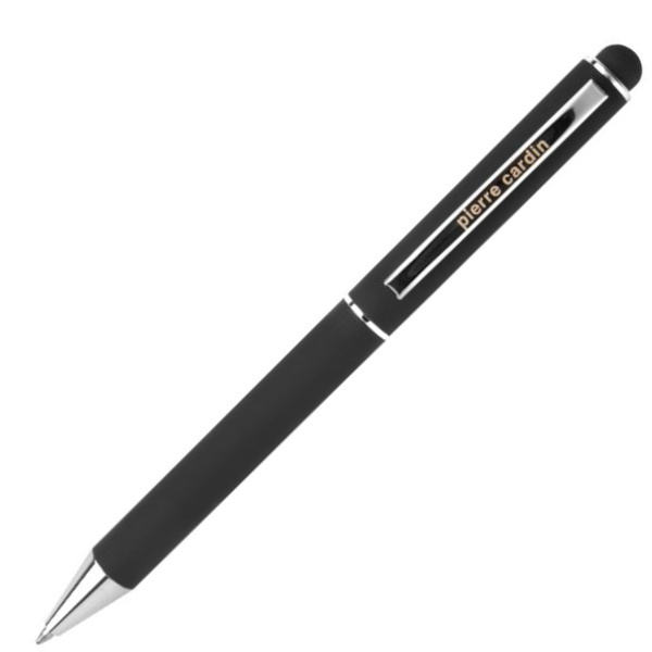 Logo trade promotional products image of: Metal ballpoint pen, touch pen, soft touch CLAUDIE Pierre Cardin