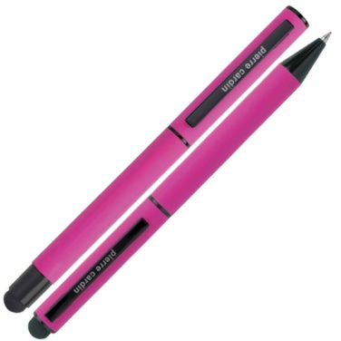 Logo trade promotional gifts image of: Writing set touch pen, soft touch CELEBRATION Pierre Cardin