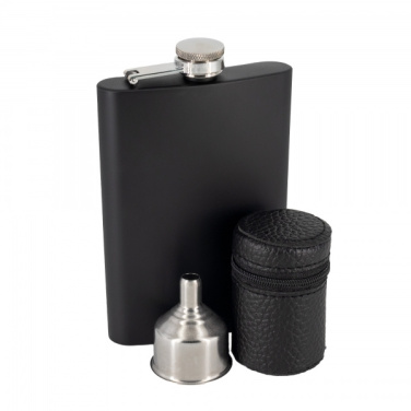 Logotrade corporate gift image of: Hip flask MADONIE Schwarzwolf