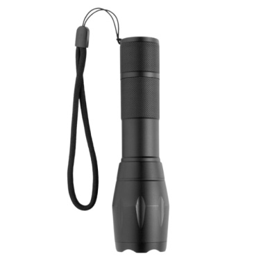 Logo trade promotional products picture of: Flashlight DELGADA Schwarzwolf
