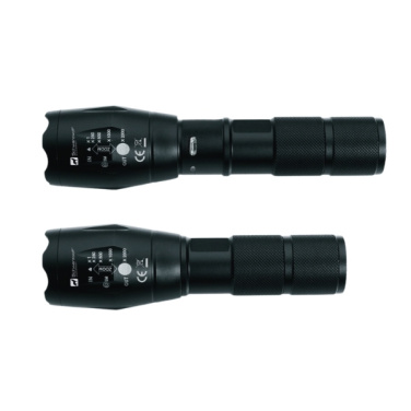 Logo trade advertising products image of: Flashlight DELGADA Schwarzwolf