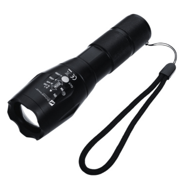 Logo trade promotional gifts image of: Flashlight DELGADA Schwarzwolf