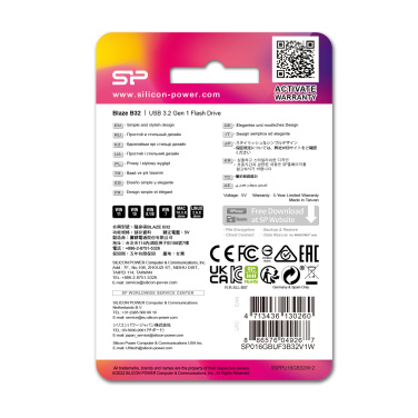 Logo trade promotional products image of: PENDRIVE SILICON POWER B32 3.2