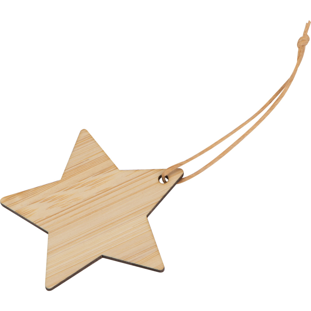 Logo trade advertising products picture of: Bamboo star pendant FOGGIA