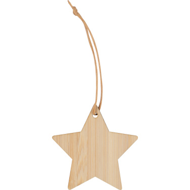 Logo trade promotional products picture of: Bamboo star pendant FOGGIA