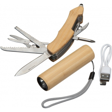 Logo trade advertising products image of: Set Torch and pocket knife OLDHAM