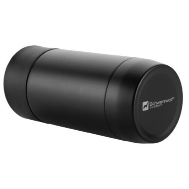 Logo trade promotional giveaways image of: Thermo mug ADRASAN 240 ml Schwarzwolf