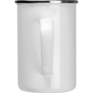 Logo trade corporate gifts image of: Enamel cup Adelaine