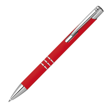 Logo trade corporate gifts image of: Semi gel pen soft touch DUNMORE
