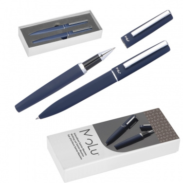 Logo trade promotional giveaways picture of: Writing set soft touch SAINTE MAXIME MoLu