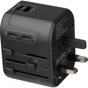 Logo trade promotional giveaway photo of: Travel Adapter Maracena